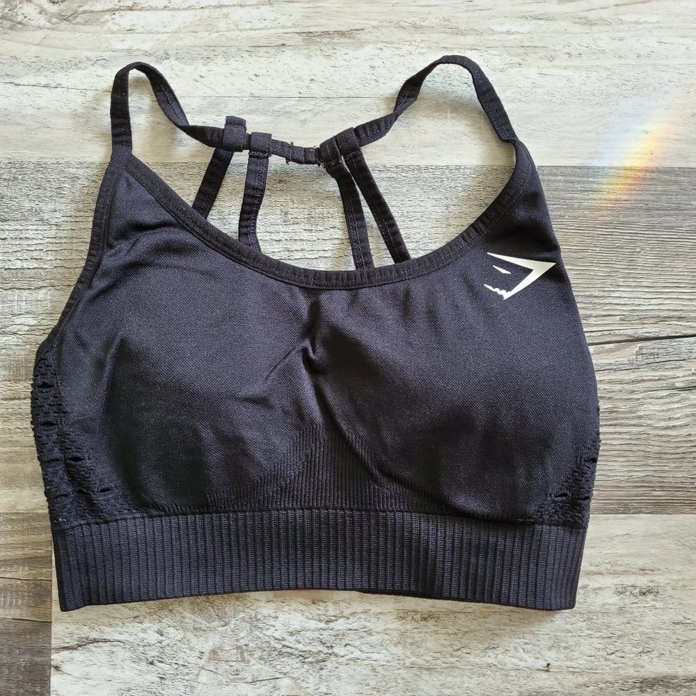 Gymshark Sports Bra Black Seamless